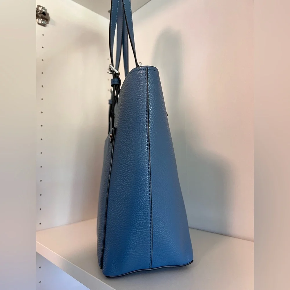 Michael Kors Blue Pebbled Leather Tote